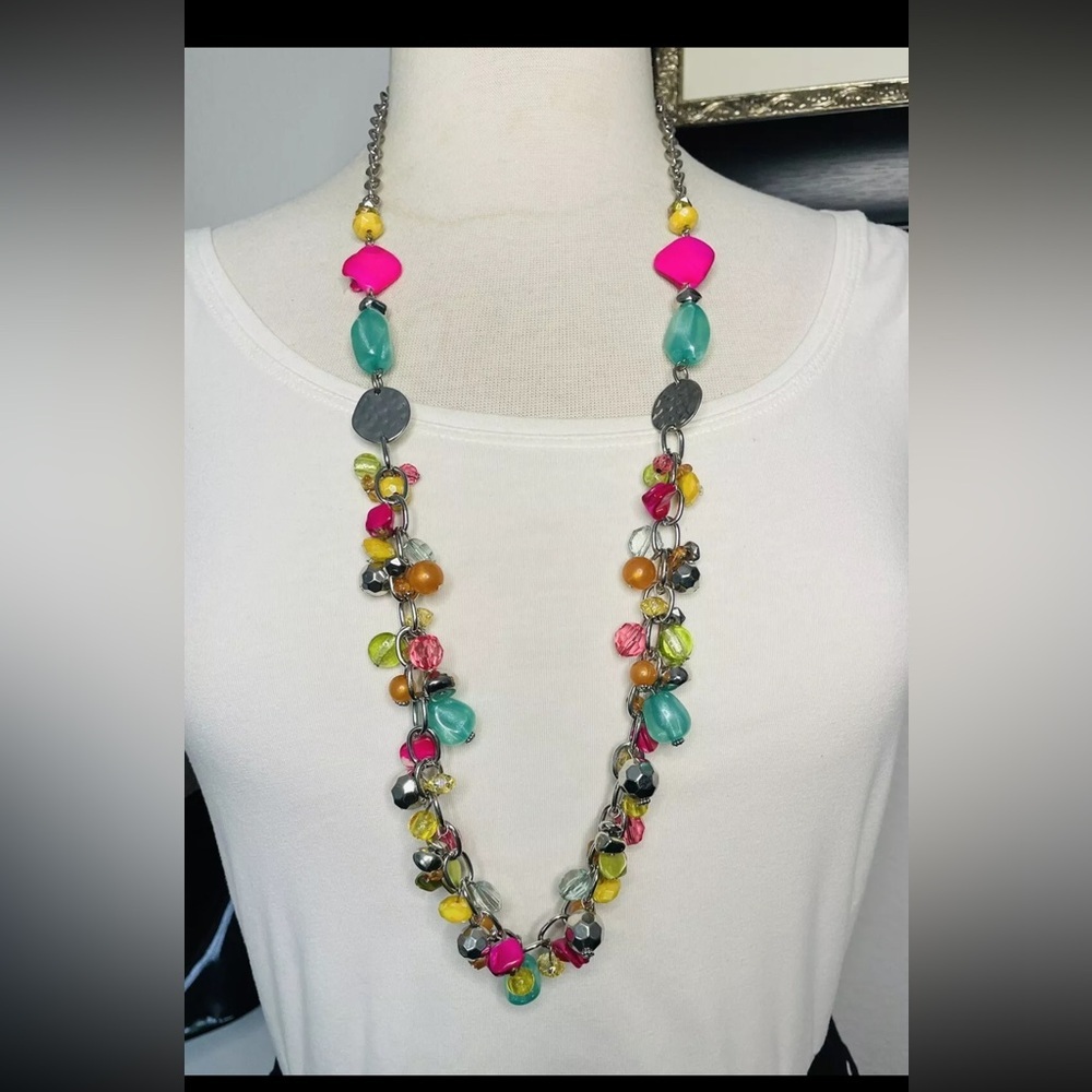 Ruby Rd Mutlicolor Beaded Necklace - image 1